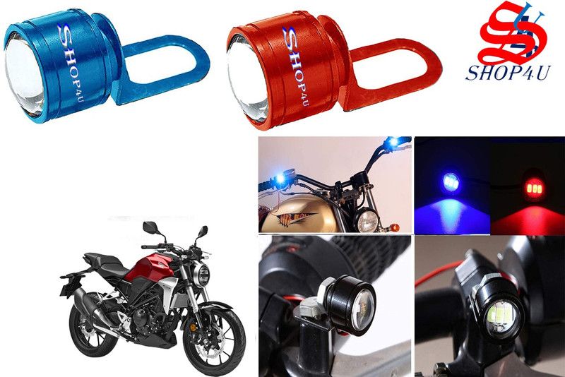 SHOP4U Led Strobe Lights Led Strobe Flash Warning Brake Light License Plate Light, Brake Light, Tail Light Motorbike LED for Honda (12 V, 4 W)  (CB Unicorn Dazzler, Pack of 2)