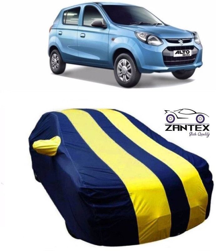 ZANTEX Car Cover For Maruti Suzuki Alto 800 (With Mirror Pockets)  (Blue, Yellow)