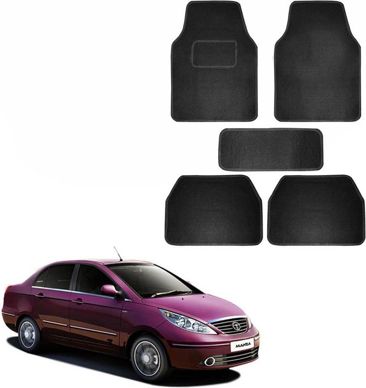 SHOOLIN Fabric Standard Mat For Tata Manza  (Black)