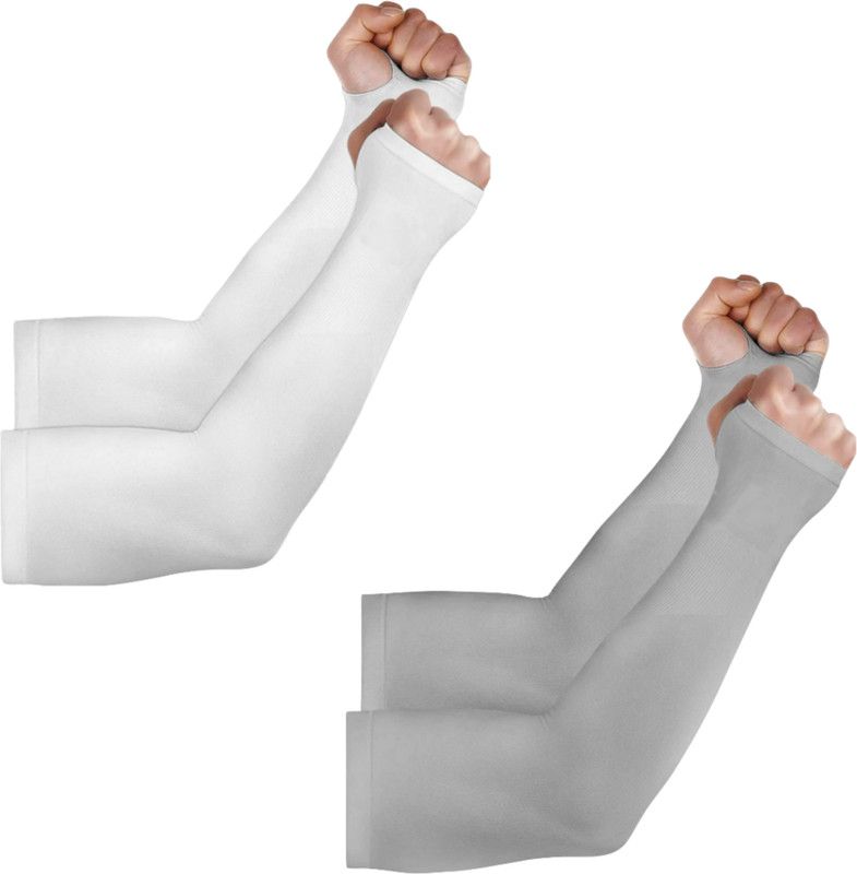 K2B BE YOUR BEST VERSION Nylon Arm Sleeve For Men & Women  (Free, Grey)