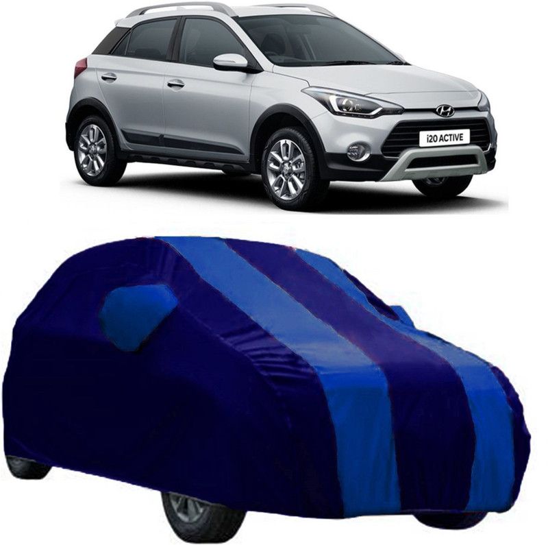 AutoRock Car Cover For Hyundai i20 Active (With Mirror Pockets)  (Blue)