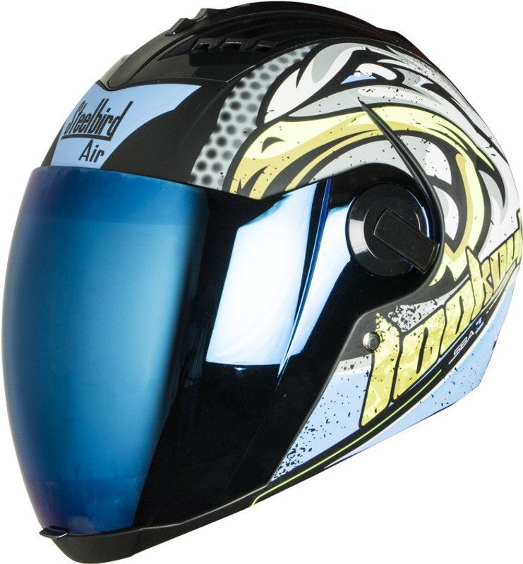 Steelbird SBA-2 Super Wings Motorbike Helmet  (Blue)