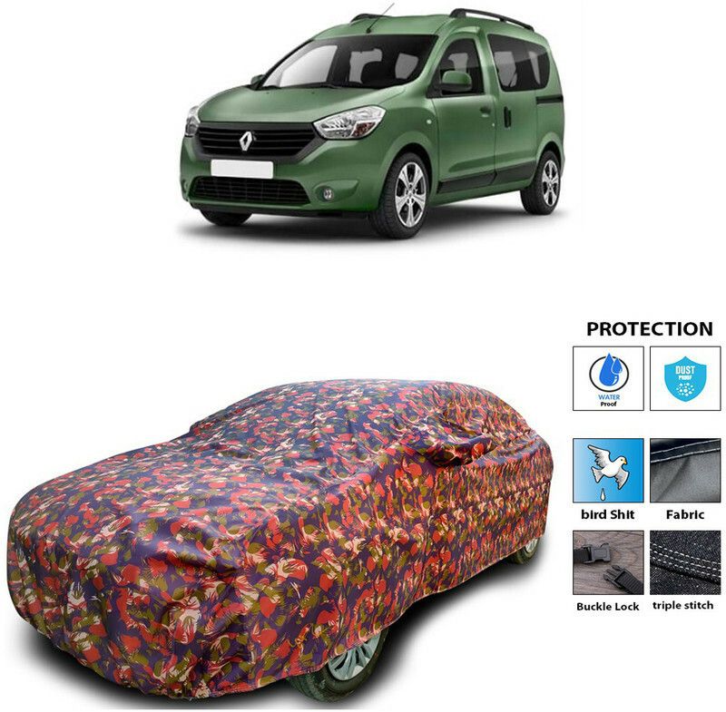 Genipap Car Cover For Renault Dokker (With Mirror Pockets)  (Multicolor)
