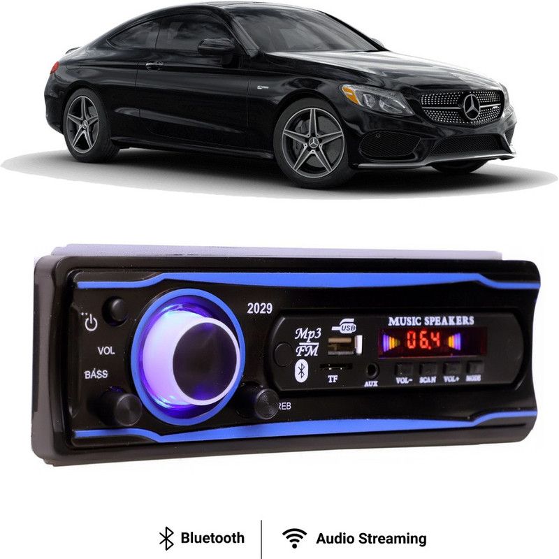 Purpleheart Blue Stereo-999 BLUETOOTH/USB/SD/AUX/FM/MP3 (BLUE & Black)P-369 Car Stereo  (Single Din)