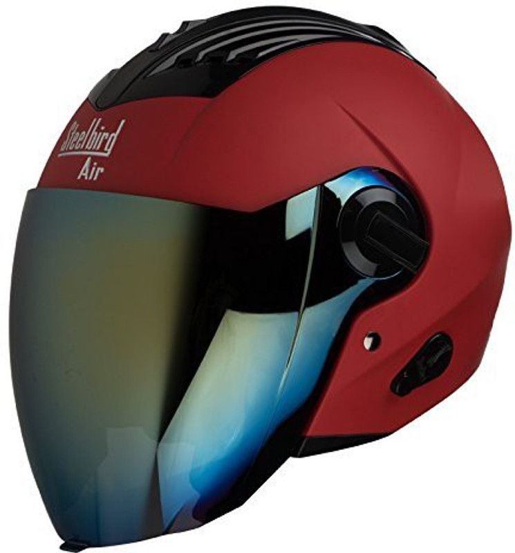 Steelbird SBA-3 Motorbike Helmet  (Red)