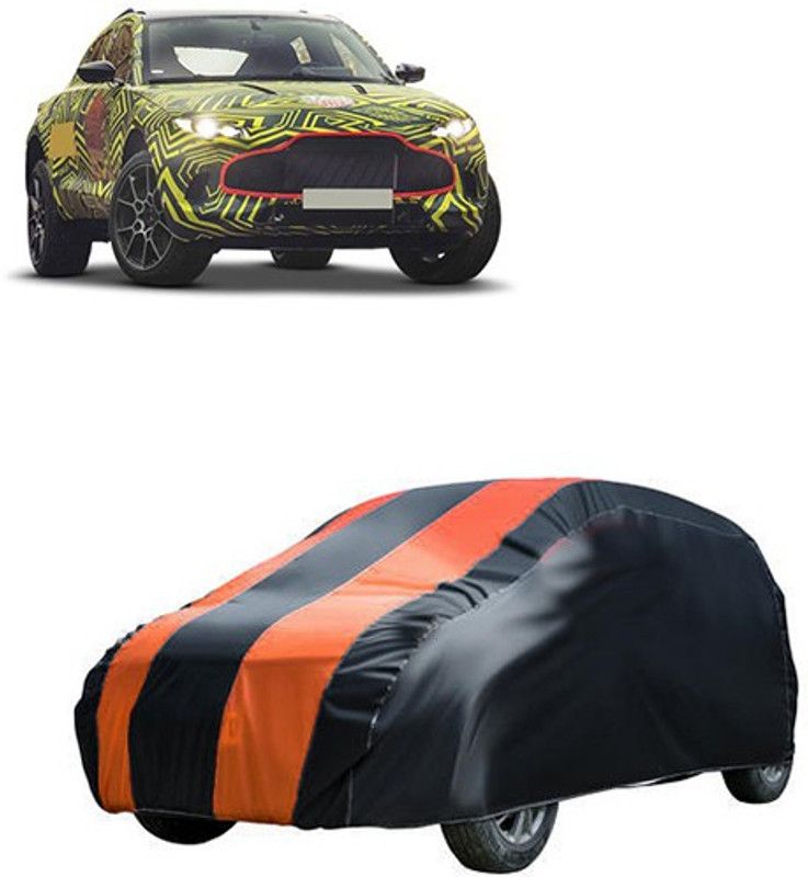 QualityBeast Car Cover For Universal For Car (Without Mirror Pockets)  (Orange, Black)