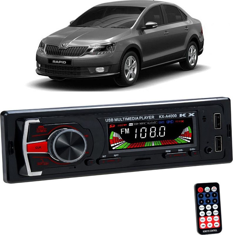 JBRIDERZ KX-A4000 with AUX/Bluetooth/USB/ MP3 B 493 Car Stereo  (Single Din)
