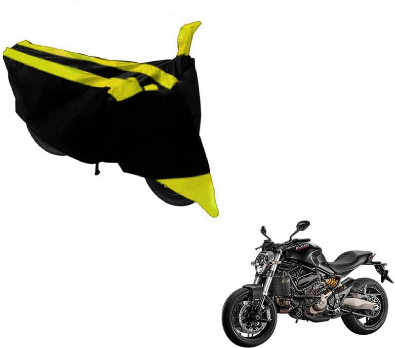 AUTYLE Two Wheeler Cover for Ducati  (Monster 821, Black, Yellow)