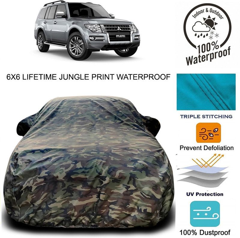 Dvis Car Cover For Mitsubishi Pajero (With Mirror Pockets)  (Green)
