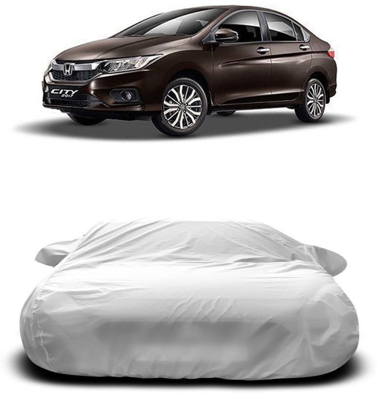 Ascension Car Cover For Honda City i-Dtec (With Mirror Pockets)  (White)