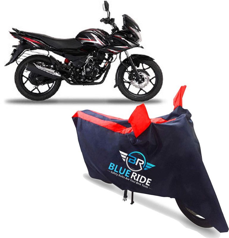 BLUERIDE Two Wheeler Cover for Bajaj  (Discover 150 f, Red)