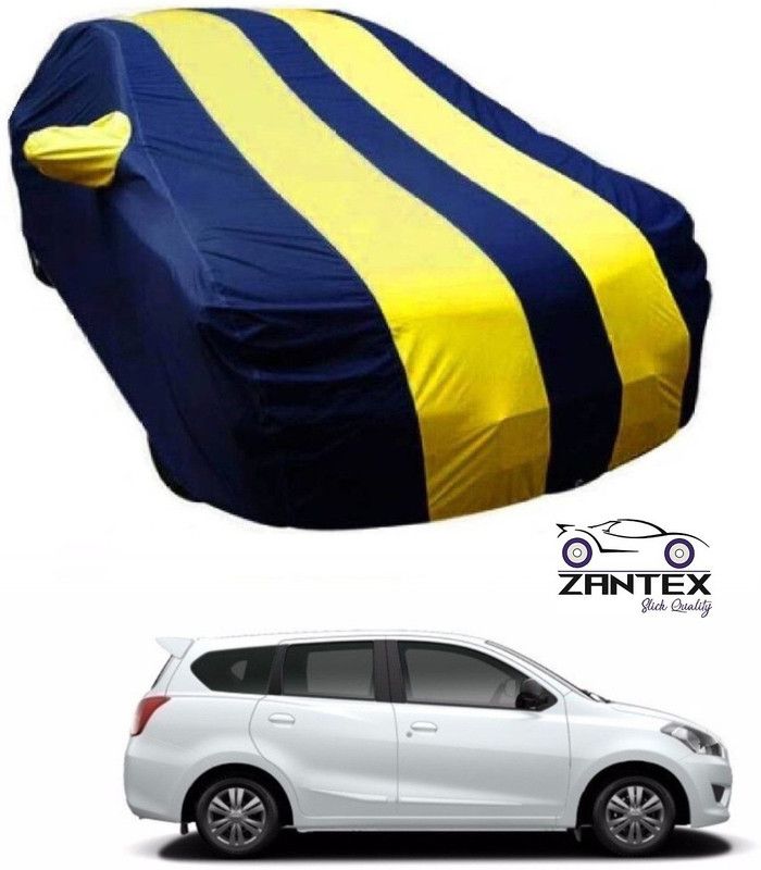 ZANTEX Car Cover For Nissan Go (With Mirror Pockets)  (Blue, Yellow)