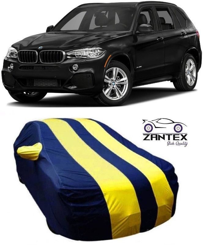 ZANTEX Car Cover For BMW X5 (With Mirror Pockets)  (Blue, Yellow)