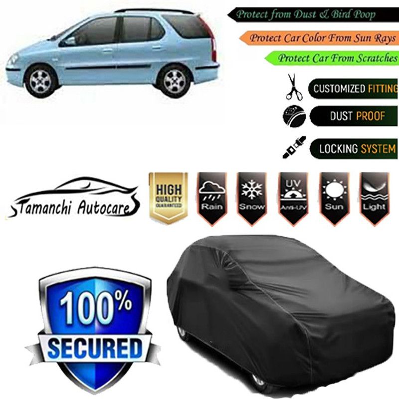 Tamanchi Autocare Car Cover For Tata Indigo Marina  (Black)