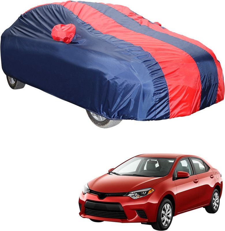 AutoFurnish Car Cover For Toyota Corolla (With Mirror Pockets)  (Red, Blue)