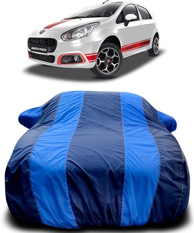 AutoBurn Car Cover For Fiat Abarth Punto (With Mirror Pockets)  (Blue, Blue)