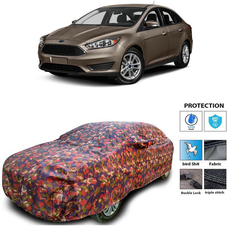 Ascension Car Cover For Ford Focus (With Mirror Pockets)  (Multicolor)