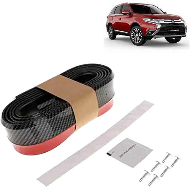 Rhtdm Car Bumper Side Skirt Universal Rubber Front Tackle Collision Avoidance Modification Small Enclosed Carbon Fiber Tape,2.5m For Outlander Car Spoiler