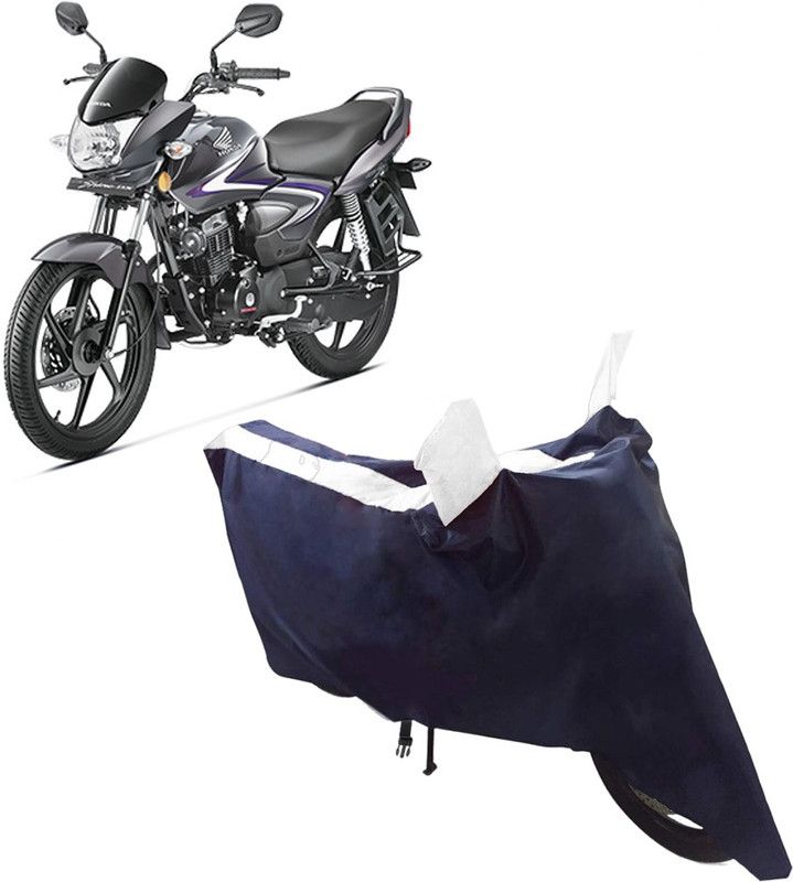 BLUERIDE Two Wheeler Cover for Honda  (CB Shine, White)