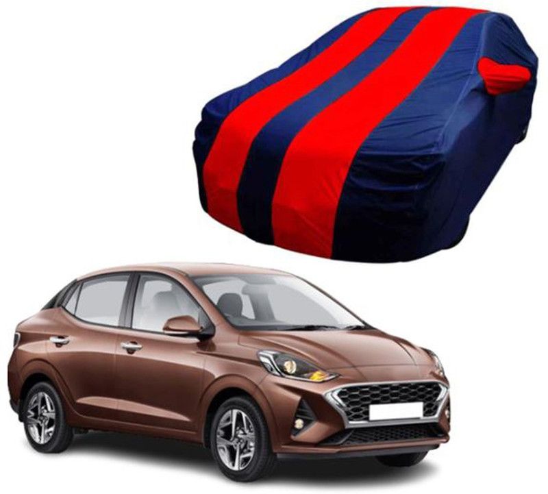 Aruna Motive Car Cover For Honda Amaze S i-VTEC (With Mirror Pockets)  (Blue, Red)