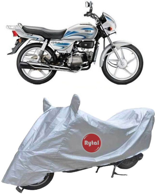 Rytal Waterproof Two Wheeler Cover for Hero  (Splendor, Silver)