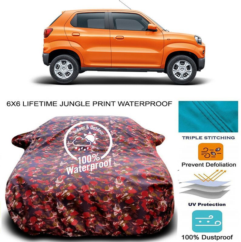 Genipap Car Cover For Maruti Suzuki S-Presso (With Mirror Pockets)  (Multicolor)
