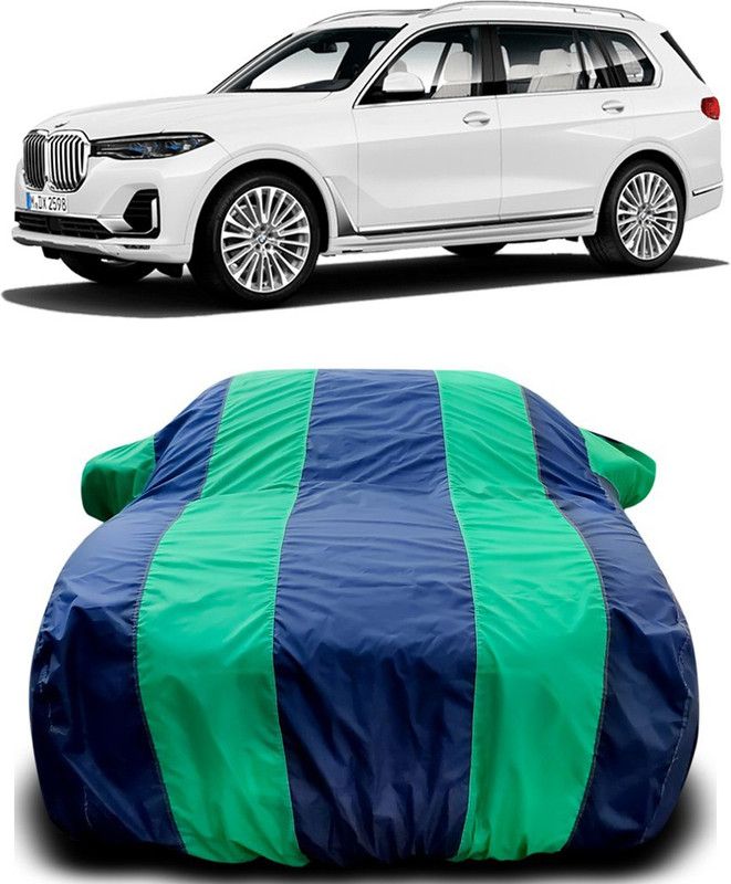 Furious3D Car Cover For BMW X7 (With Mirror Pockets)  (Green, Blue)