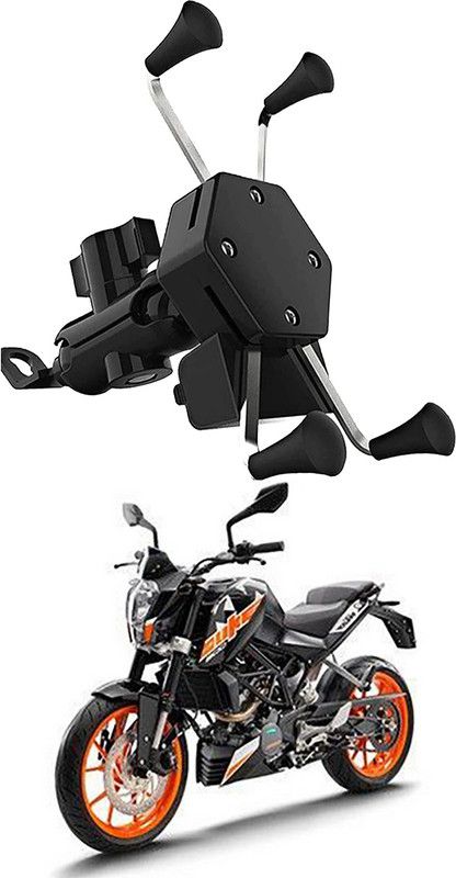 Enfield Works X-Grip Mobile Holder With USB Charger For Bike EW-1094 Bike Mobile Holder  (Black)
