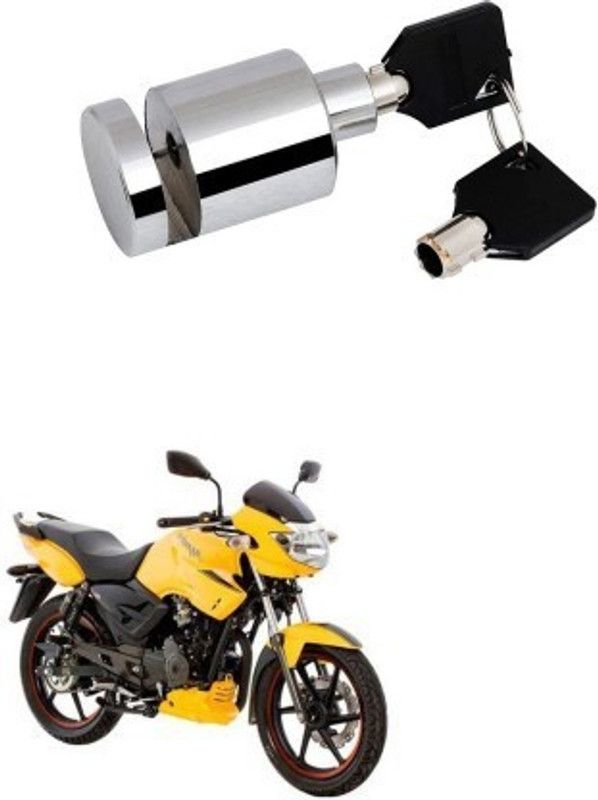 AS TRADERS Heavy Duty Disc Brake Lock Stainless Steel 7mm Pin for TVS Apache 150 Heavy Duty Disc Brake Lock Stainless Steel 7mm Pin for TVS Apache 150 Disc Lock  (Silver)
