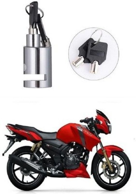 AS TRADERS Heavy Duty Disc Brake Lock Stainless Steel 7mm Pin for TVS Apache Heavy Duty Disc Brake Lock Stainless Steel 7mm Pin for TVS Apache Disc Lock  (Silver)