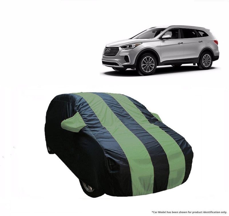 Flipkart SmartBuy Car Cover For Hyundai SantaFe (With Mirror Pockets)  (Green, Blue)