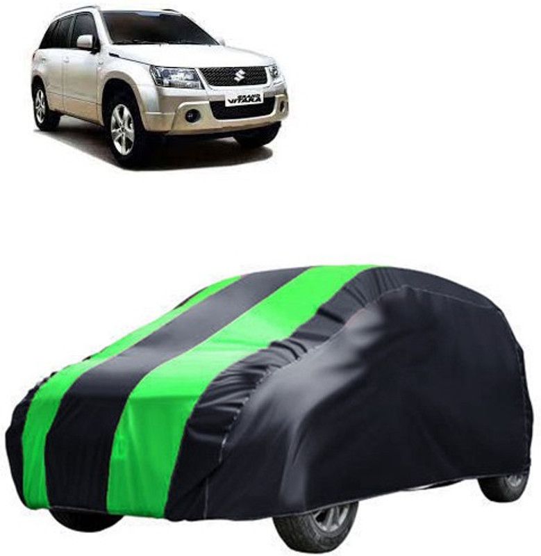 QualityBeast Car Cover For Maruti Suzuki Universal For Car (Without Mirror Pockets)  (Green, Black)