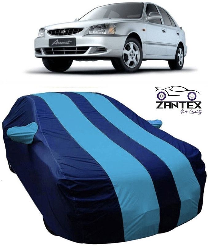 ZANTEX Car Cover For Hyundai Accent Viva (With Mirror Pockets)  (Blue)