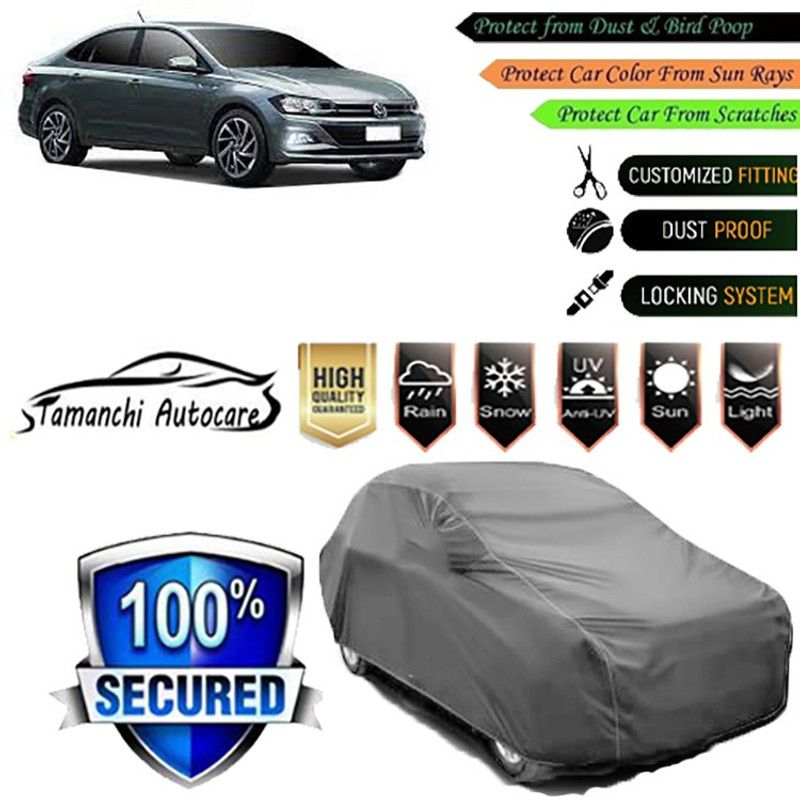 Tamanchi Autocare Car Cover For Volkswagen Virtus  (Grey)