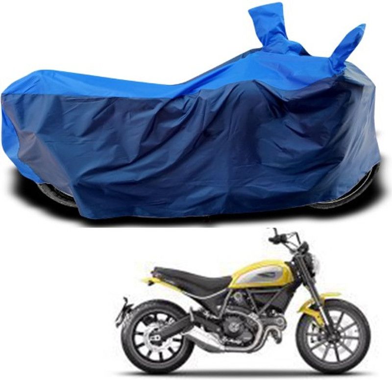 THE REAL ARV Waterproof Two Wheeler Cover for Ducati  (Scrambler, Blue)