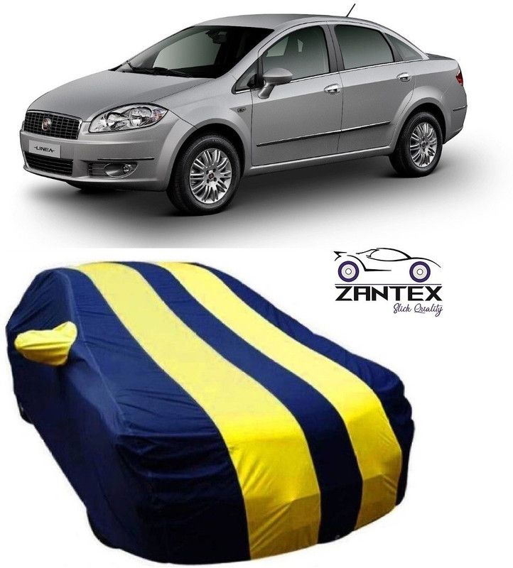 ZANTEX Car Cover For Fiat Linea Classic (With Mirror Pockets)  (Blue, Yellow)