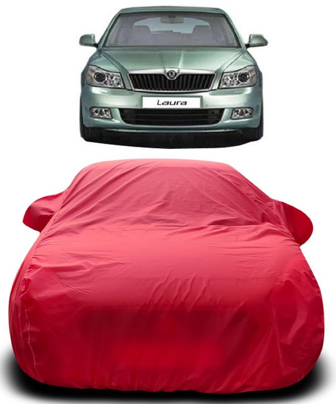 Genipap Car Cover For Skoda Laura (With Mirror Pockets)  (Red)
