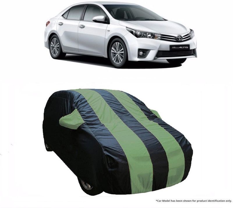 Flipkart SmartBuy Car Cover For Toyota Altis (With Mirror Pockets)  (Green, Blue)