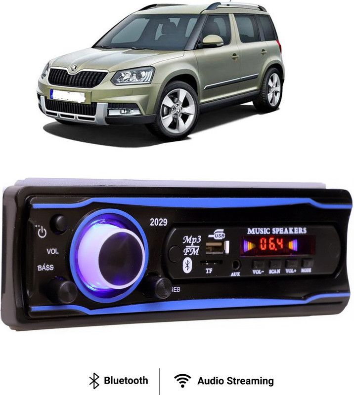 Purpleheart Blue Stereo-999 BLUETOOTH/USB/SD/AUX/FM/MP3 (BLUE & Black)P-498 Car Stereo  (Single Din)