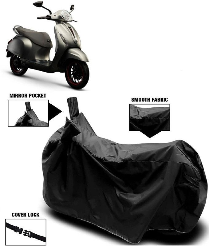 AutoFave Two Wheeler Cover for Bajaj  (Urbanite Chetak, Black)
