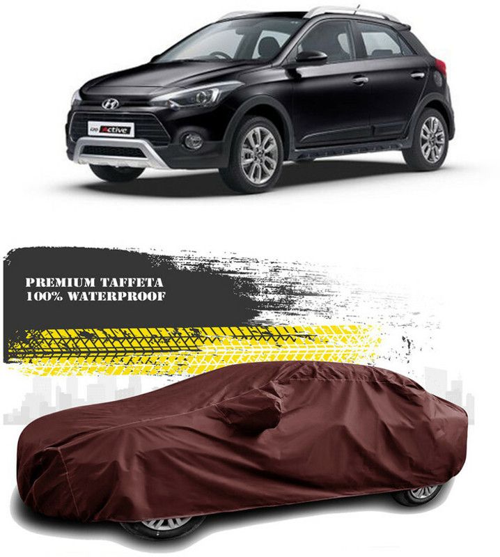 AutoTiger Car Cover For Hyundai i20 Active (With Mirror Pockets)  (Maroon)
