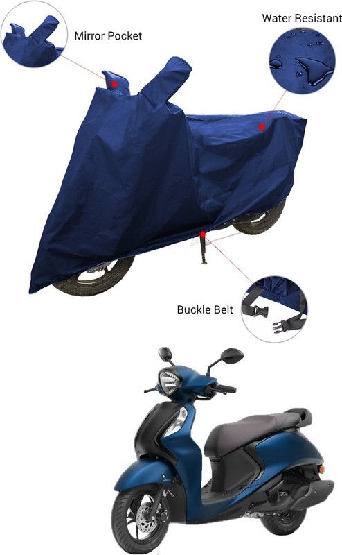 SS FOR YOUR SMART NEEDS Two Wheeler Cover for Yamaha  (Fascino 125, Blue)