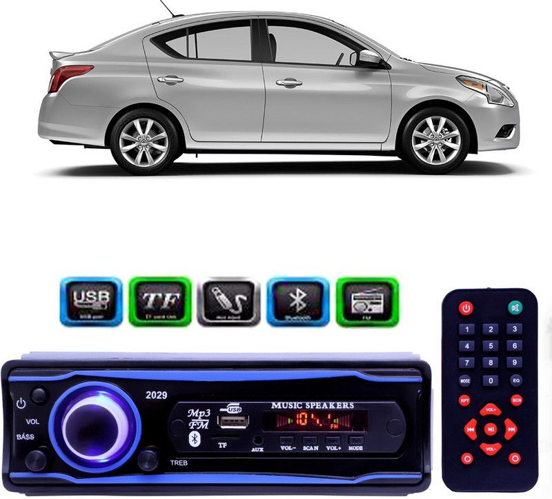 Genipap STEREO-999 BLUETOOTH/USB/SD/AUX/FM/MP3 (BLUE & Black)-451 Car Stereo  (Single Din)