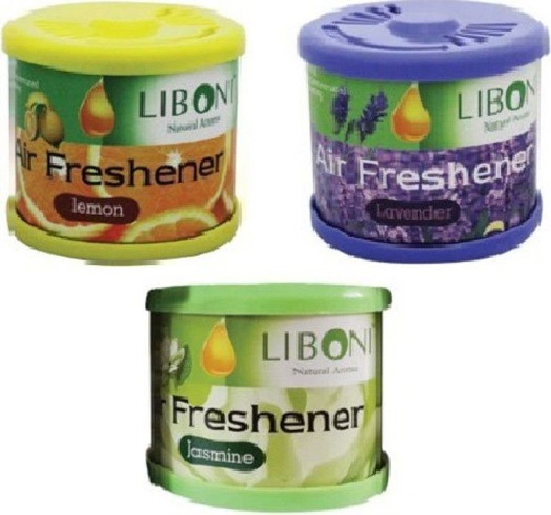 Liboni Lavender, Jasmine, Lemon Car Freshener  (3 x 100 g)