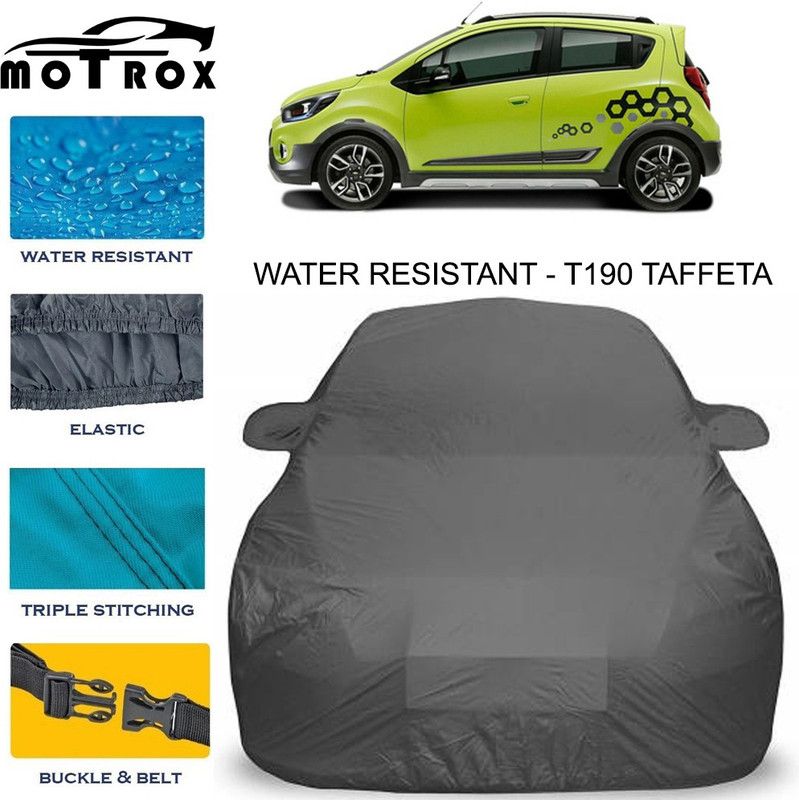 MoTRoX Car Cover For Chevrolet Beat (With Mirror Pockets)  (Grey)