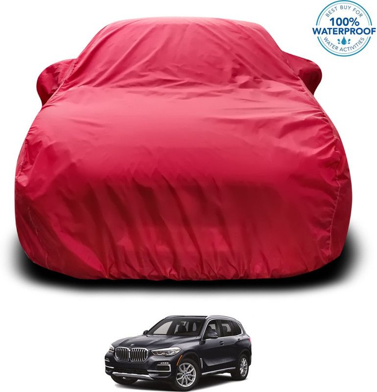 GOSHIV-car and bike accessories Car Cover For BMW X5 (With Mirror Pockets)  (Maroon)