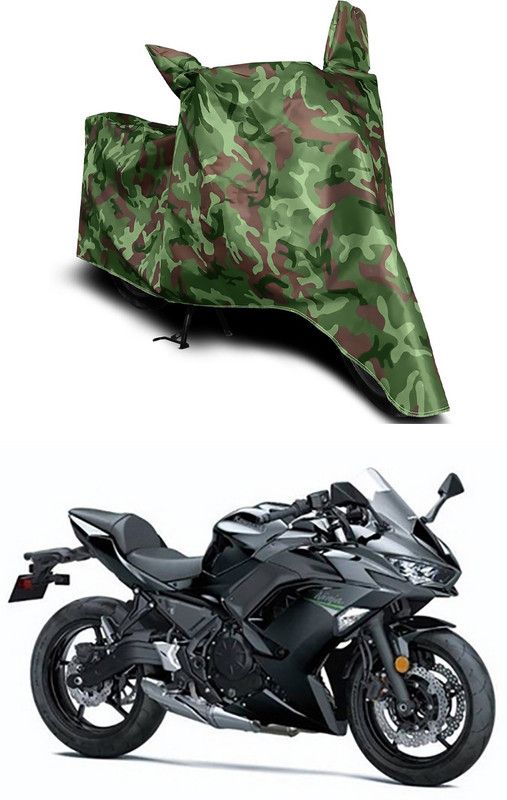 Furious3D Two Wheeler Cover for Kawasaki  (Ninja 650 BS6, Multicolor)