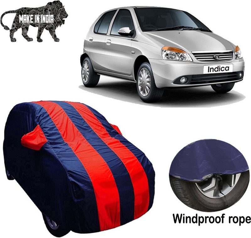 ABS AUTO TREND Car Cover For Tata Indica (With Mirror Pockets)  (Red, Blue)