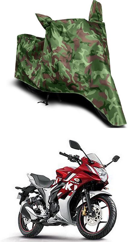 Furious3D Two Wheeler Cover for Suzuki  (Gixxer SF, Multicolor)