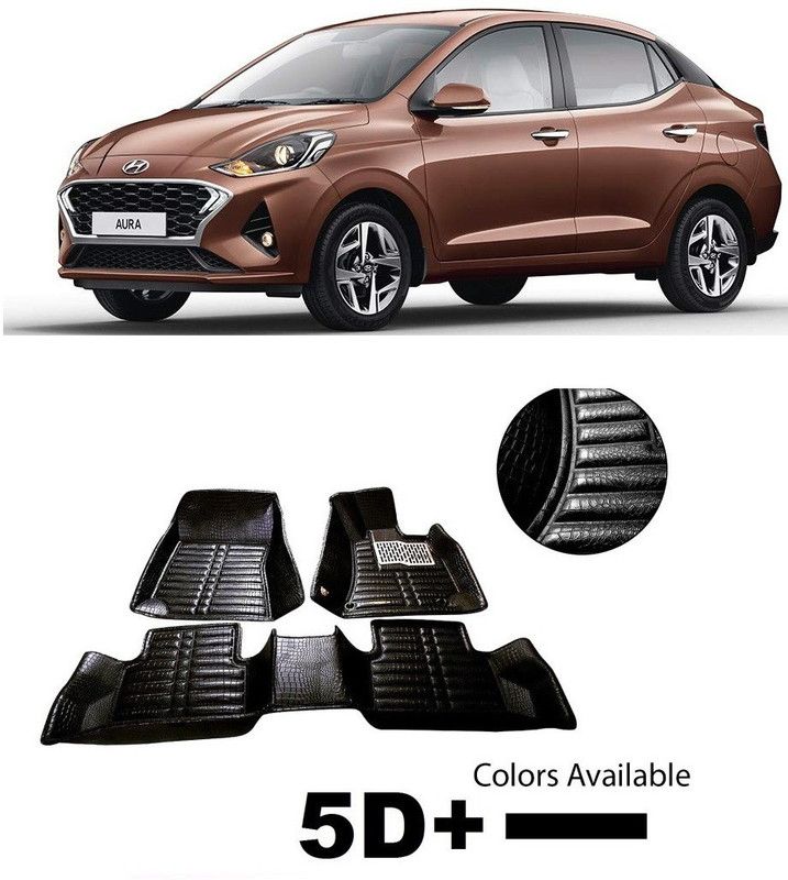 arneja trading company Polyutherine 5D Mat For Hyundai Aura  (Black)